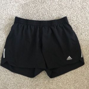 Adidas black running shorts